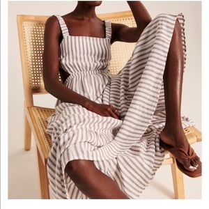 Abercrombie linen cut out dress M NWT